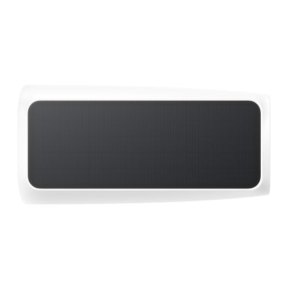 Eufy EufyCam S3 Pro trådløs højttaler, rektangulær, hvid ramme, sort frontgrill, set oppefra.