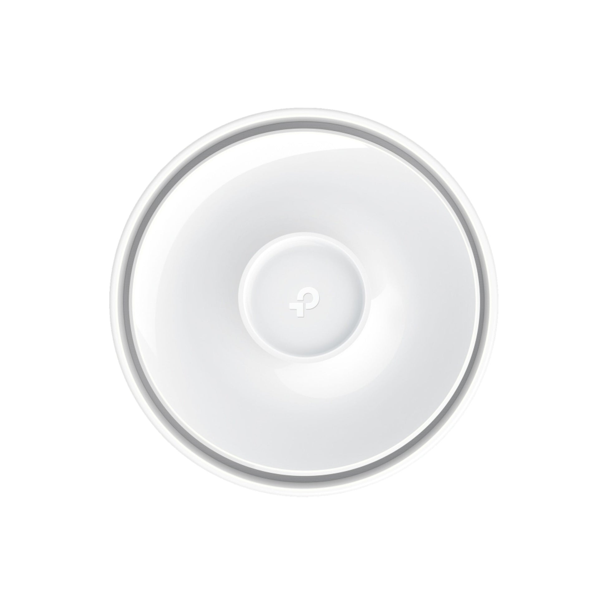 TP-Link Deco X10-5G AX1500 mesh-router, hvid, cirkulær, topvinkel med centralt logo og 5G.