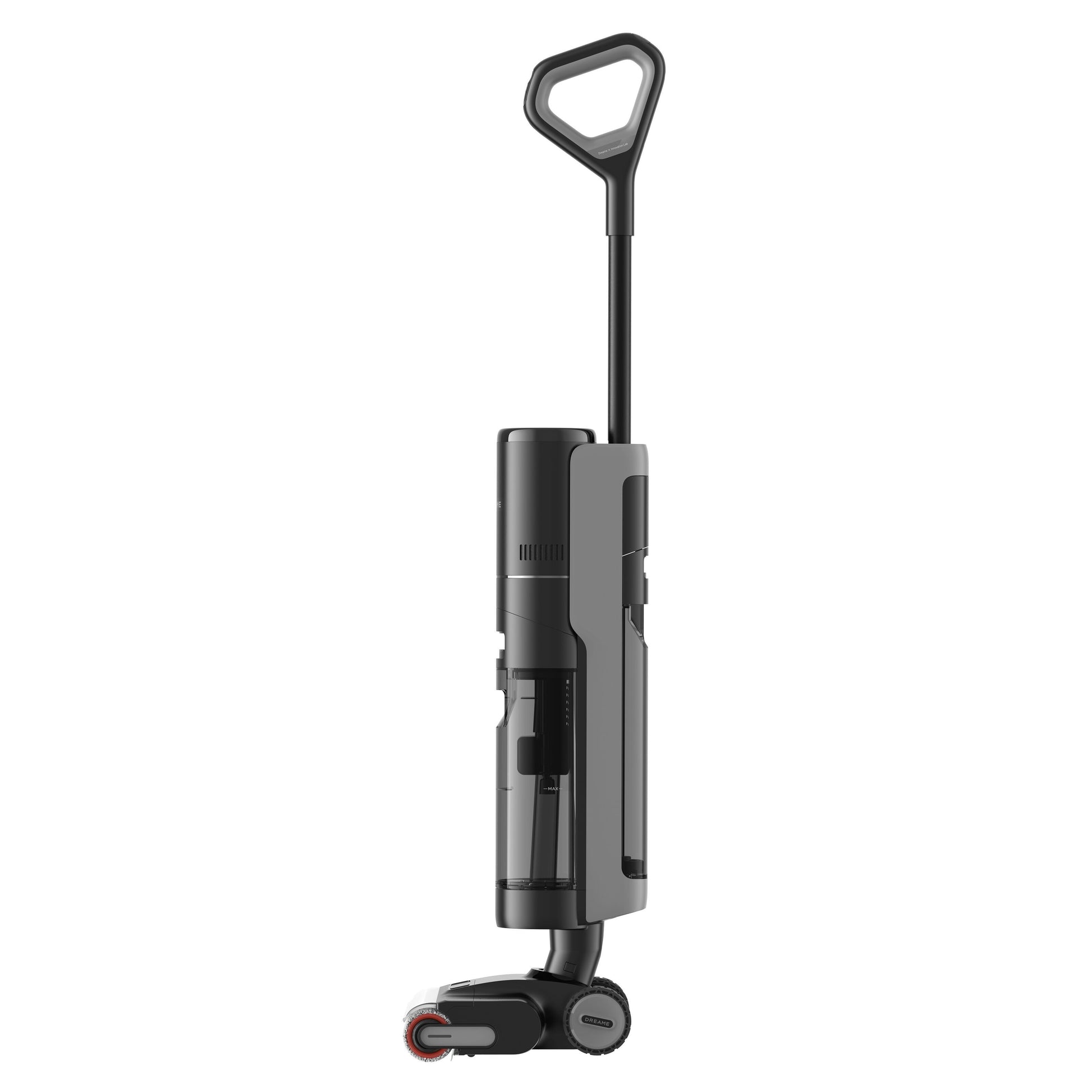 Dreame H13 PRO sort og grå upright stickstøvsuger med trekantet håndtag, kompakt design, 18.000 Pa sugestyrke.
