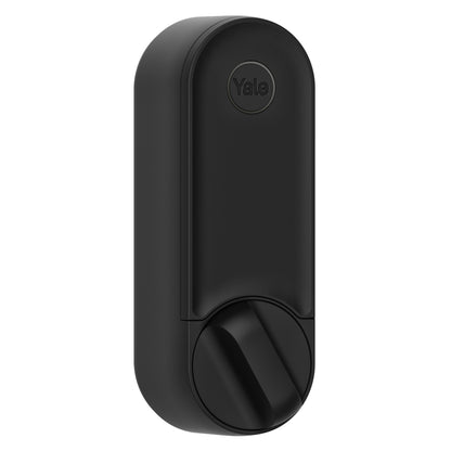 Yale Linus Smartlås L2 sort, cylindrisk smartlås med rundt greb nederst og Yale-logo øverst.