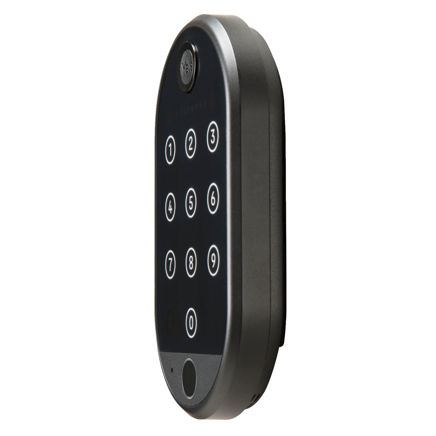 Yale Smart tastatur 2 fingeraftryk sorterer smartlås med oplyst touch-tastatur (0-9) og fingeraftrykslæser.