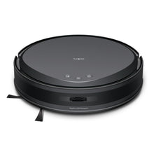 TP-Link Tapo RV20 Max robotstøvsuger rund sort med tre knapper på midten og sensor foran.