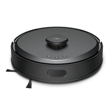 Tapo RV30 Max robotstøvsuger sort, cirkulær med topnavigationssensor og kontrolknapper.