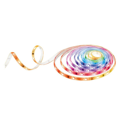 Tapo L930-5 smart lysstribe RGB 5 m, farvegradient orange, gul, grøn, blå og pink.
