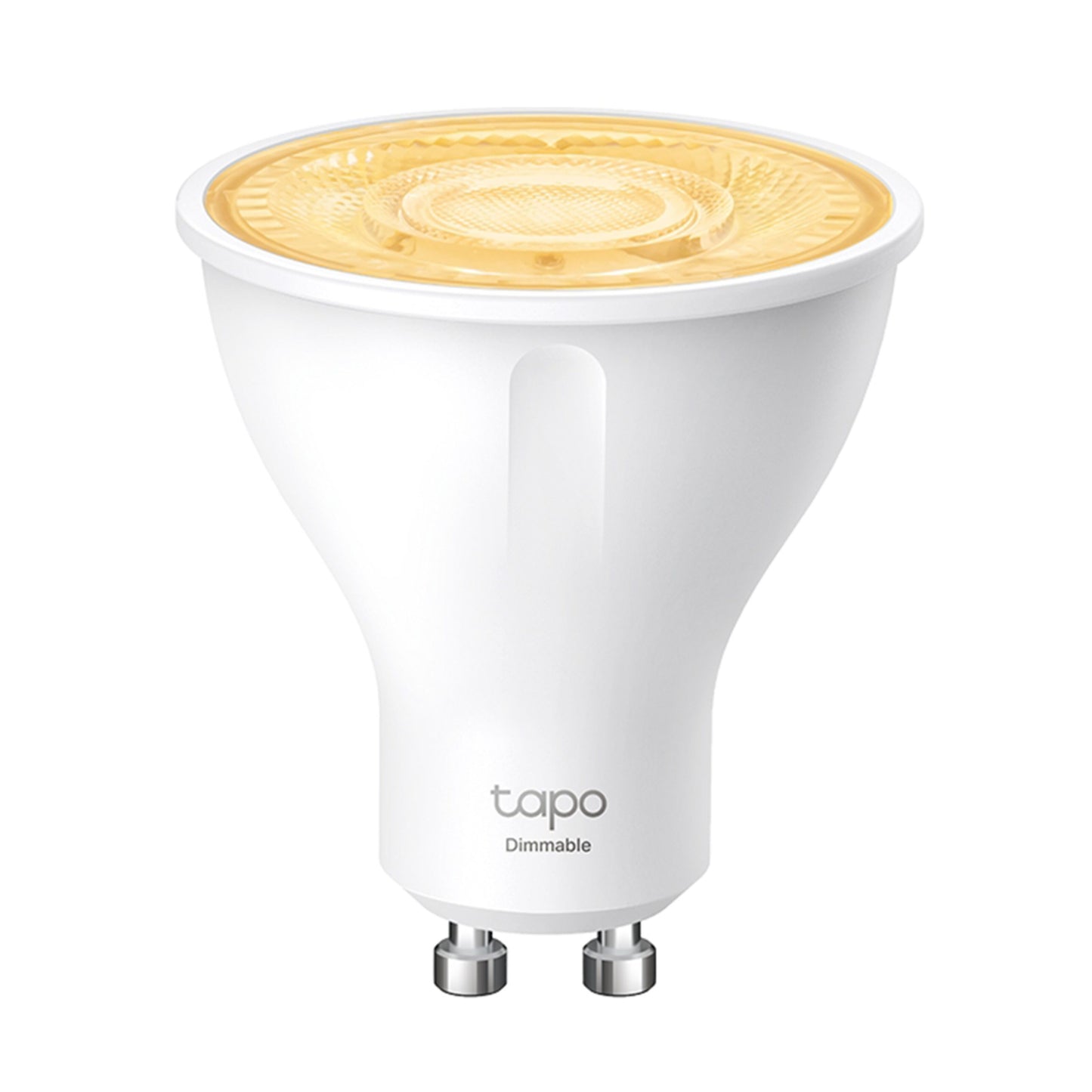 Tapo L610 dæmpbar smart LED-pære, kegleformet, GU10 fatning, varm gul lysstyrke fra toppen, Tapo app kompatibel.