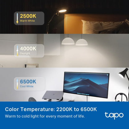 Tapo Smart RGB LED-pære 1100 lumen E27 justerbar 2200K-6500K.