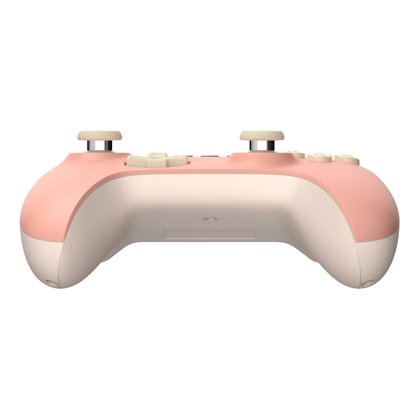 8Bitdo Ultimate 2C trådløs controller Hall Effect fersken, front med analoge sticks, knapper og teksturerede greb.