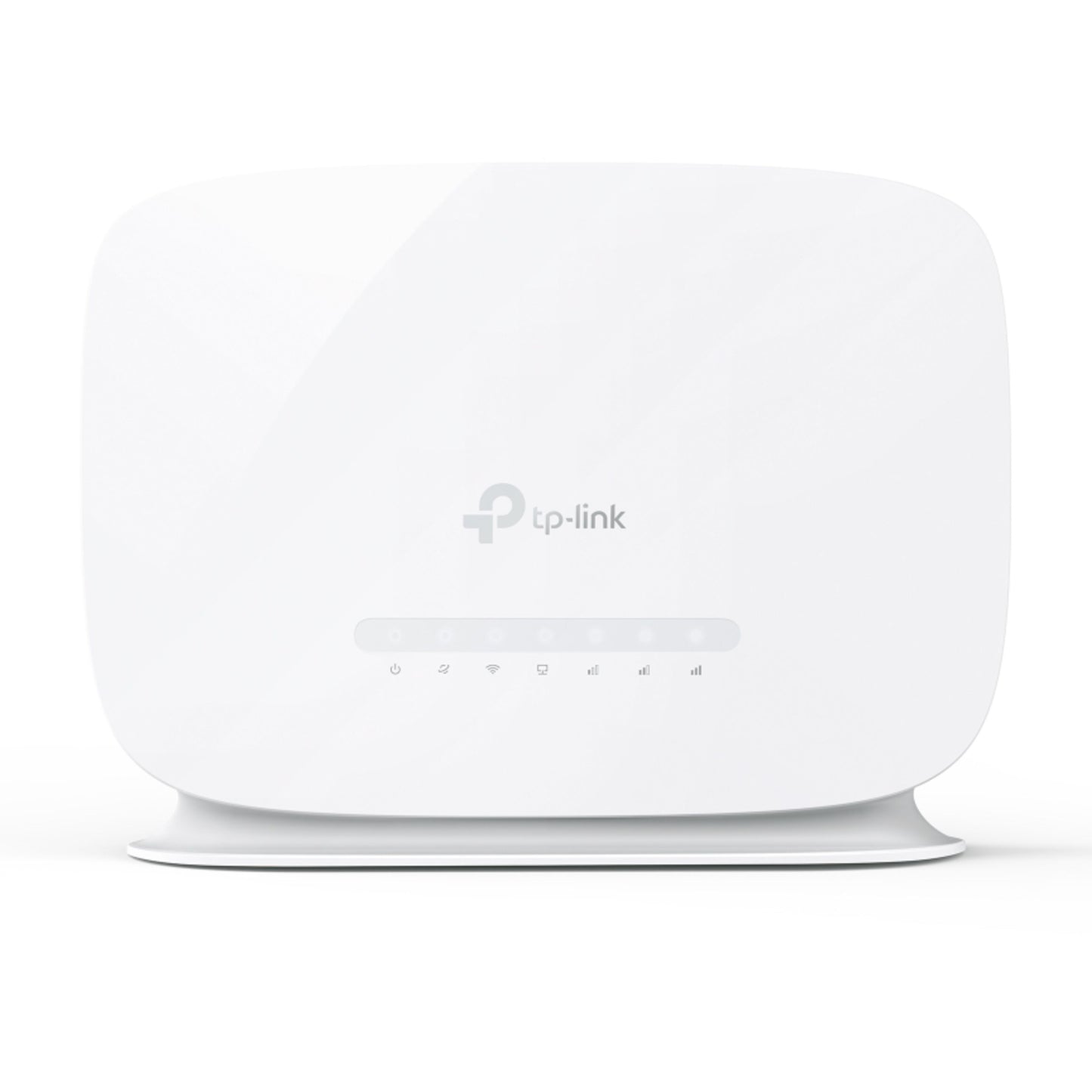 TP-Link Archer MR515 hvid 4G+ AC1200 router med afrundet firkantet design, statuslys og TP-Link logo på fronten.