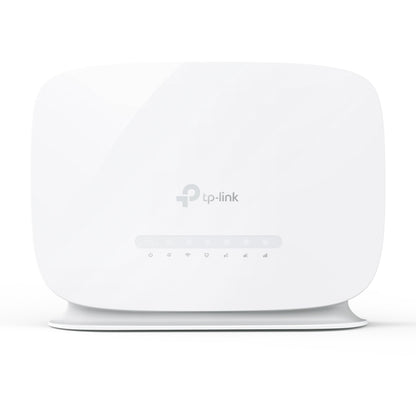 TP-Link Archer MR515 hvid 4G+ AC1200 router med afrundet firkantet design, statuslys og TP-Link logo på fronten.