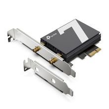 TP-Link Archer TBE550E BE9300 netværkskort med aftagelige antenner, lav profil til desktop, sort.