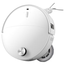 Roborock Qrevo Edge 2 Pro robotstøvsuger med moppe, to knapper på toppen, rund frontsensor og sidebørste.