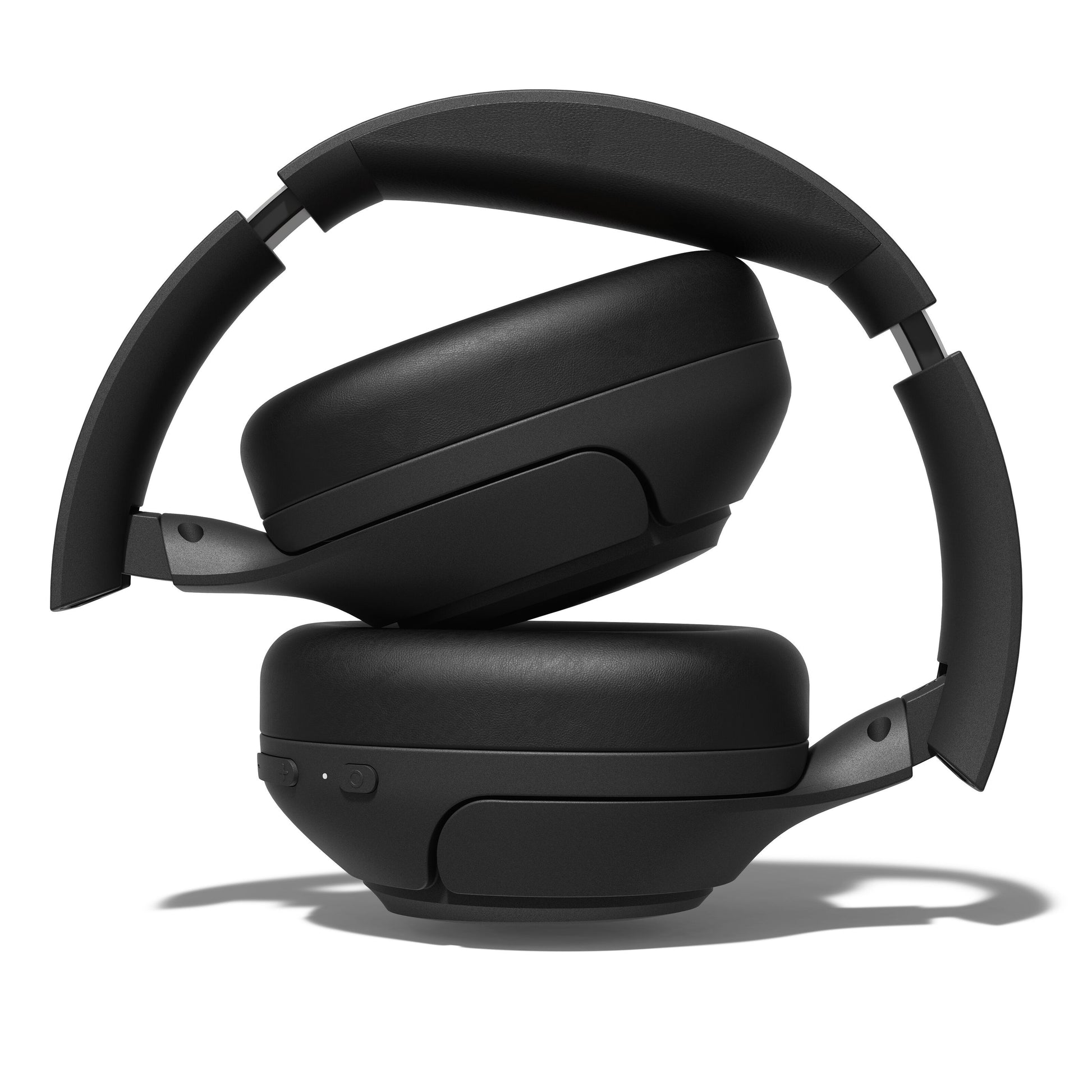 Nomadelic Solo 750 trådløse sorte over-ear hovedtelefoner, sammenklappelige, Bluetooth 5.4, ANC, mat finish, få knapper.