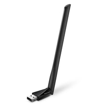 Mercusys MA30H AC1300 USB-netværksadapter sort med lang justerbar antenne og dual-band WiFi.