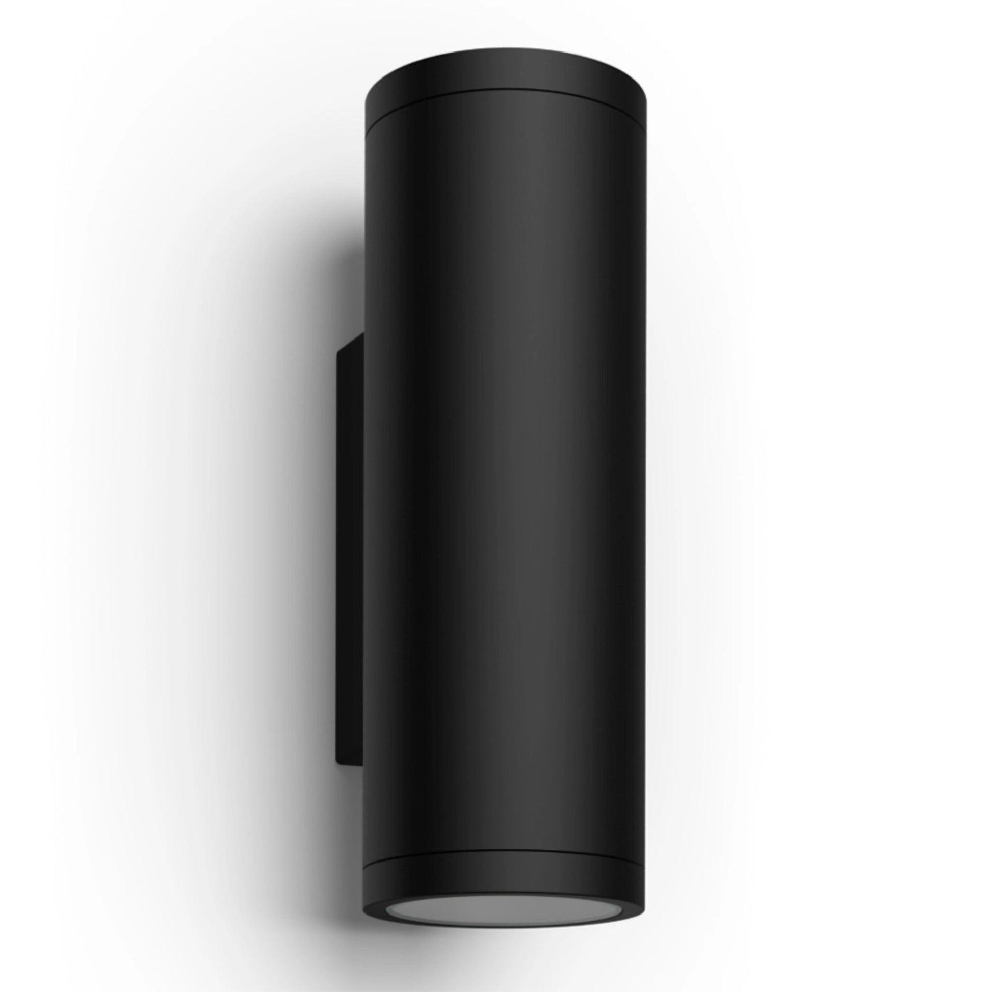 Philips Hue udendørs facadebelysning sorterer cylindrisk væglampe med opad- og nedadrettet lys.