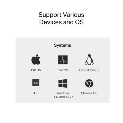 TP-Link UE302C Gigabit USB-C netværkskort 2,5 Gb/s kompatibilitet med iPadOS, macOS, Linux, iOS, Windows, Chrome OS.