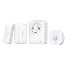 Tapo T30 KIT smart home sensorer sæt med dør/vindue sensor, bevægelsessensor og perforeret hovedhub.