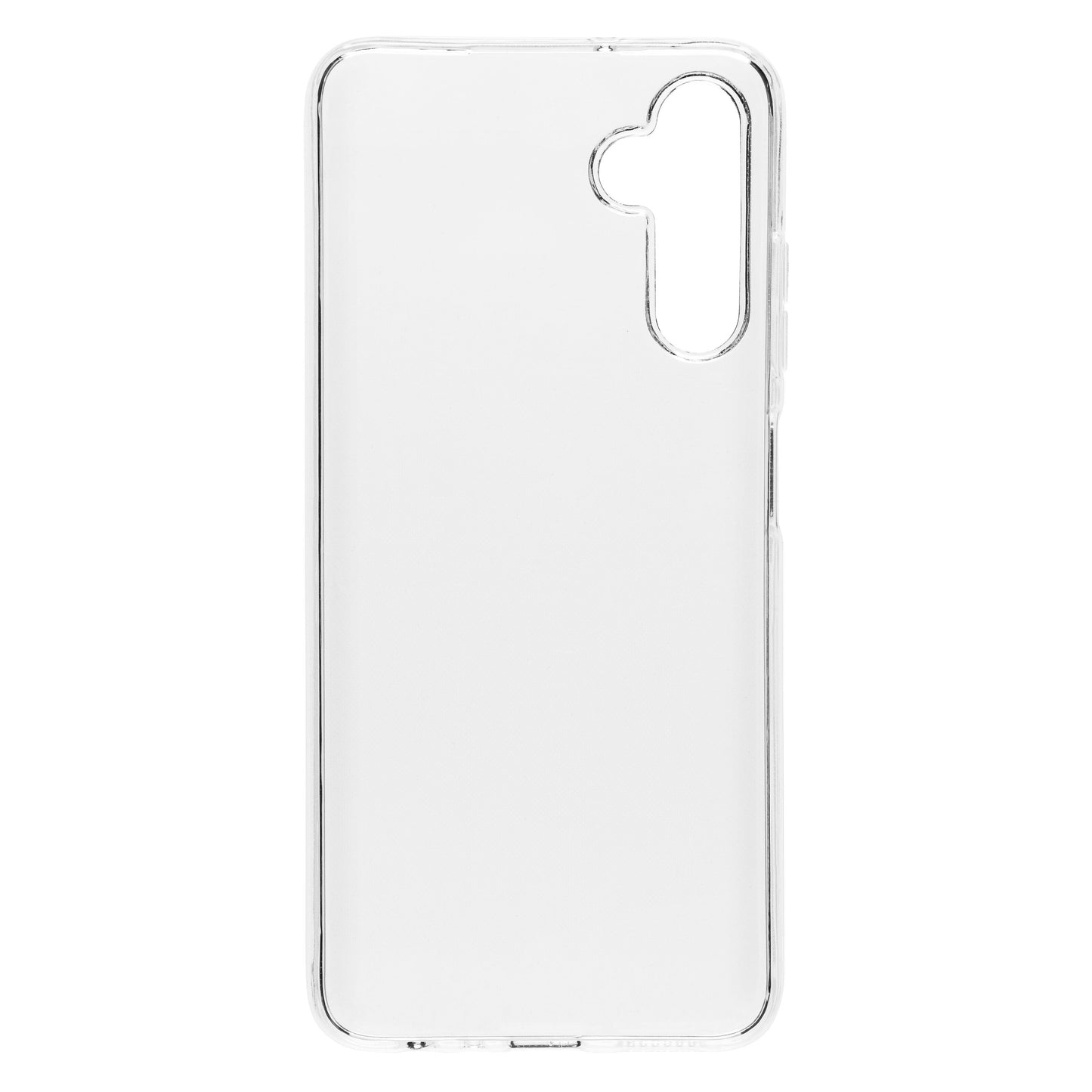 Linocell Second Skin transparent mobilcover til Galaxy A05s med udskæringer til kamera og knapper.
