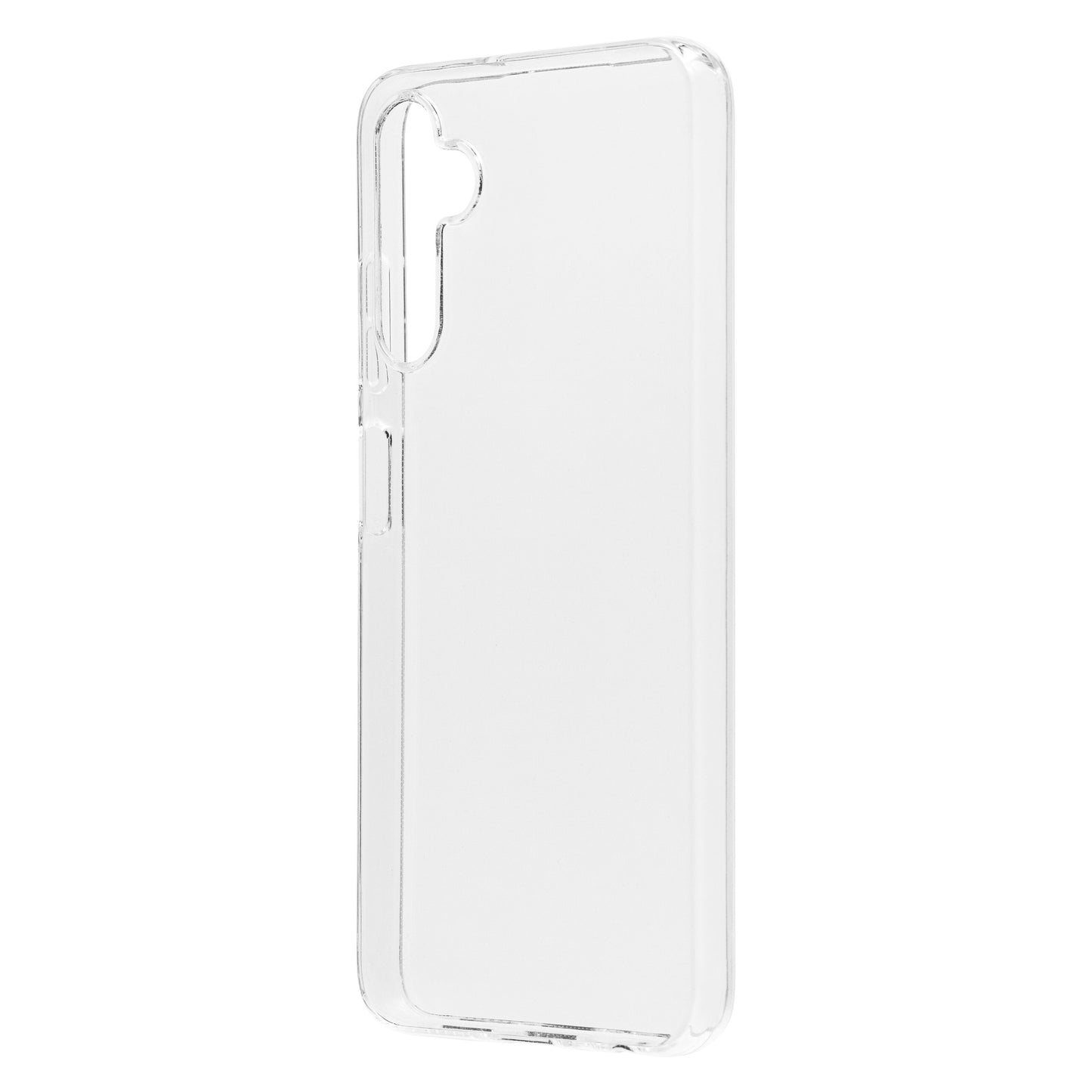 Transparent Second Skin mobilcover til Samsung Galaxy A05s med udskæringer til kamera, knapper og porte.