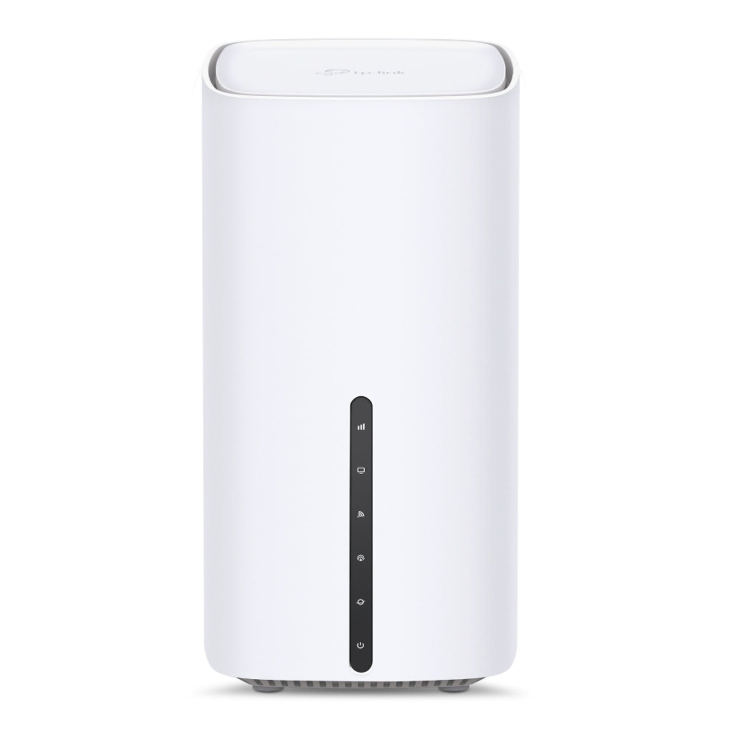 TP-Link Archer NX500 trådløs router 5G AX3000 hvid dual-band, afrundede kanter, sort kontrolpanel og frontindikatorer.