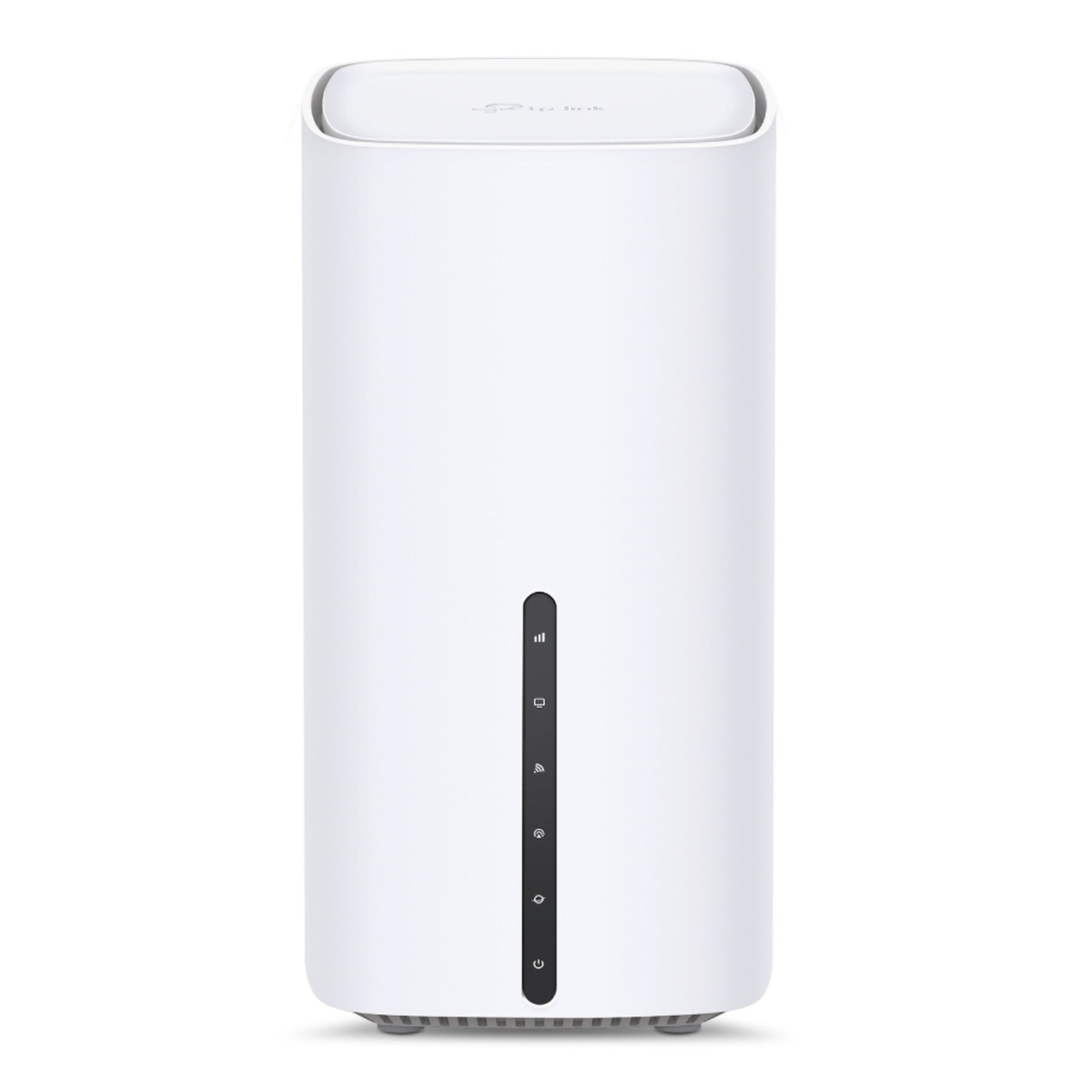 TP-Link Archer NX500 trådløs router 5G AX3000 hvid dual-band, afrundede kanter, sort kontrolpanel og frontindikatorer.