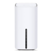 TP-Link Archer NX500 trådløs router 5G AX3000 hvid dual-band, afrundede kanter, sort kontrolpanel og frontindikatorer.