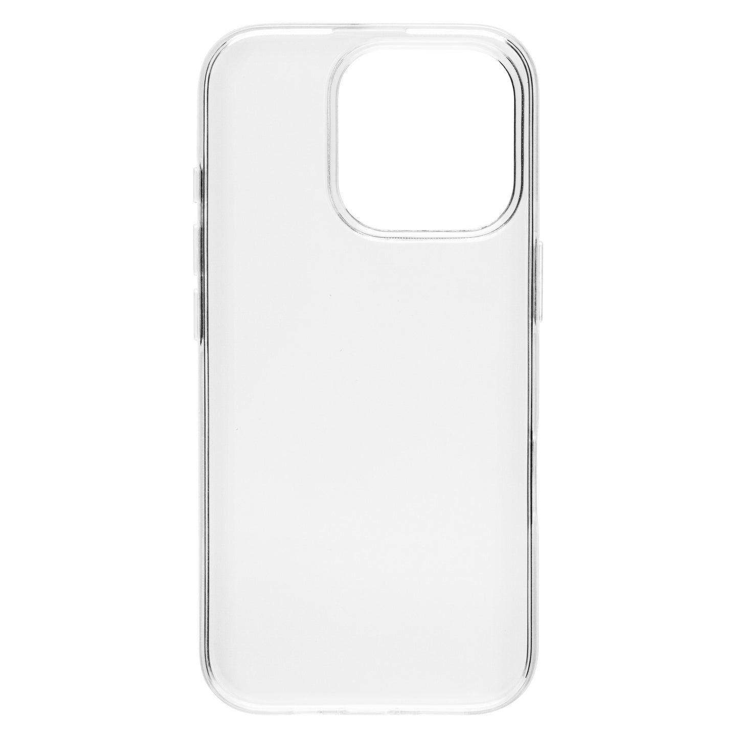 Linocell Second Skin cover til iPhone 16 Pro transparent, slankt design, runde kanter, stor kameratudskæring, antibakteriel overflade.