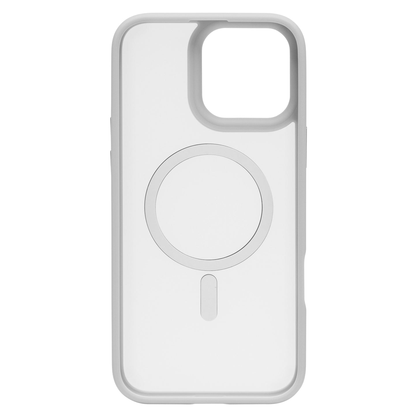 Linocell Hard Case mobilcover til iPhone 16 Pro Max, hvid, stødsikring, MagSafe-cirkel, stor rektangulær kameraudskæring.