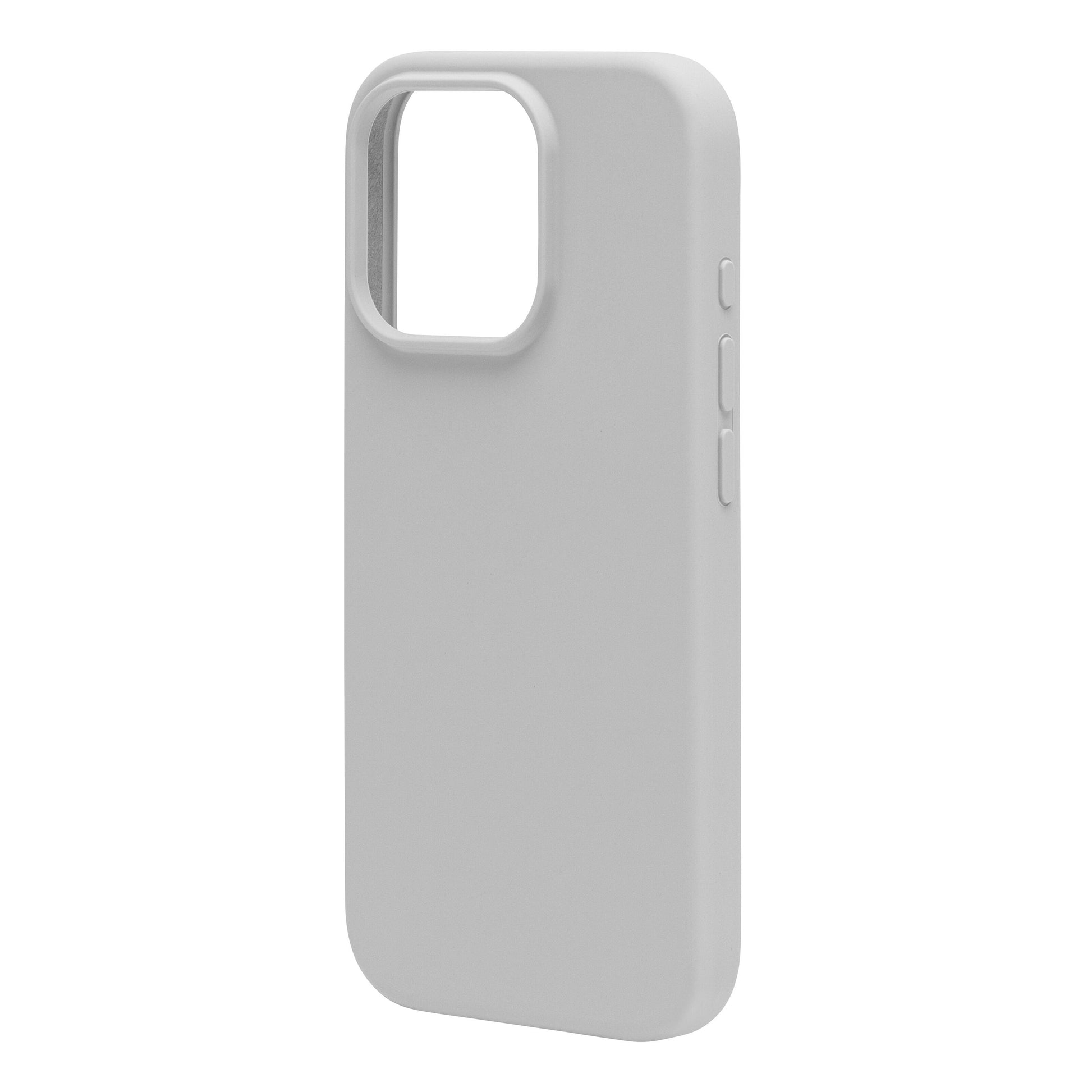 Linocell Rubber case til iPhone 16 Pro grå, stødsikkert cover med forhøjet kamerabump og MagSafe-kompatibilitet.