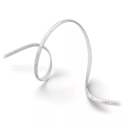 Philips Hue Solo Lightstrip 3m fleksibelt hvidt LED lysbånd med jævnt fordelte dioder buet layout.