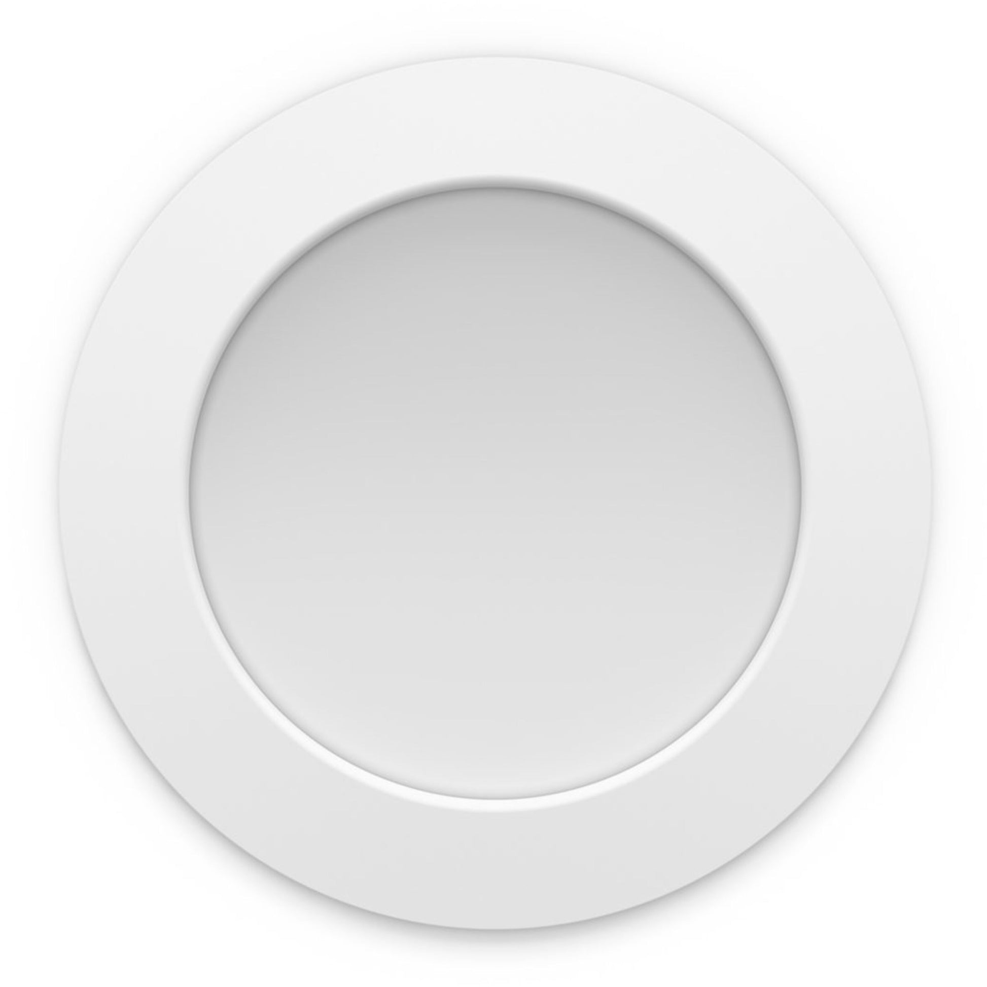 Philips Hue Slank indbygget loftlampe Ø170 mm, rund, hvid med glat ramme og integreret LED, set ovenfra.