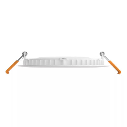 Philips Hue Slank indbygget loftbelysning Ø170 mm hvid, rund med riflet kant, til metalclips med orange spidser, indbygget LED.
