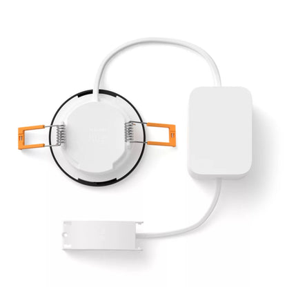 Philips Hue Slank indbygningsbelysning Ø90 mm 3-pak sort med LED og dæmpbar funktion til Hue spots integration.