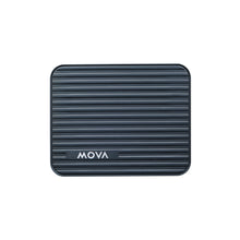 MOVA Link Modul 4G og GPS-modul til robotplæneklippere, sort rektangulær med vandrette riller og MOVA-logo nederst til venstre.