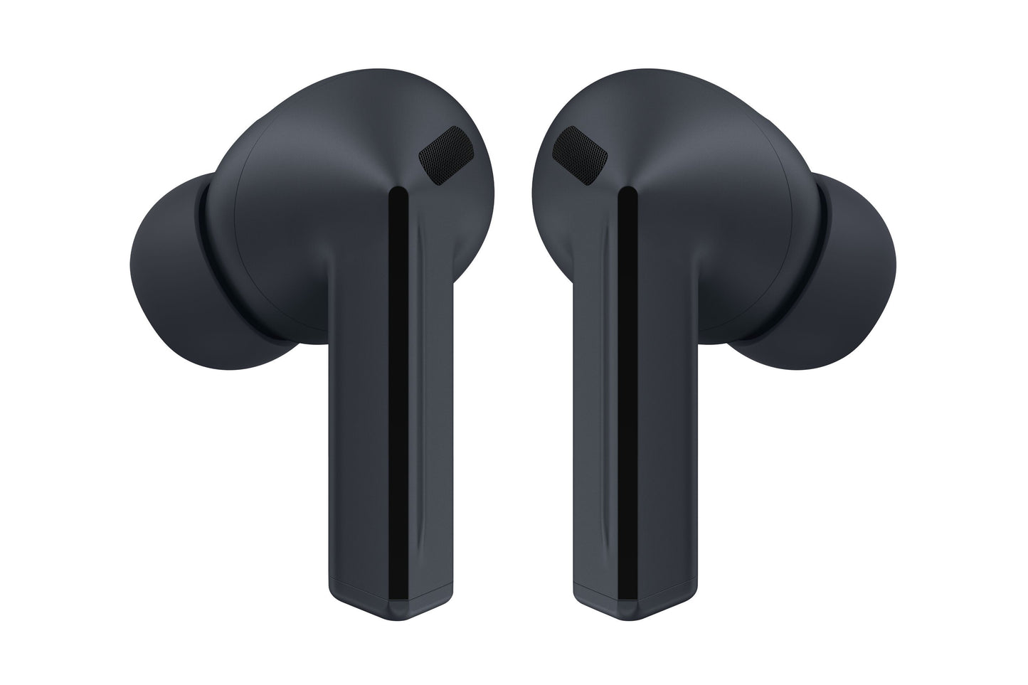 Samsung Galaxy Buds3 FE trådløse in-ear hovedtelefoner sort, til ørepropper med lang stilk og sort detalje.
