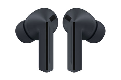 Samsung Galaxy Buds3 FE trådløse in-ear hovedtelefoner sort, til ørepropper med lang stilk og sort detalje.