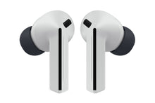 Samsung Galaxy Buds3 FE trådløse øretelefoner grå med silikone ørepropper og aktiv støjreduktion forfra.