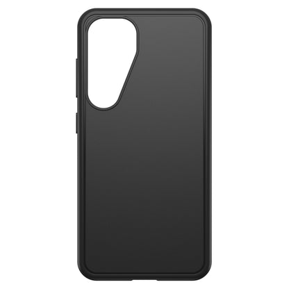 Otterbox Symmetry cover til Galaxy S25 sort med mat finish, præcise udskæringer, hævede kanter og stød- og faldsikring.