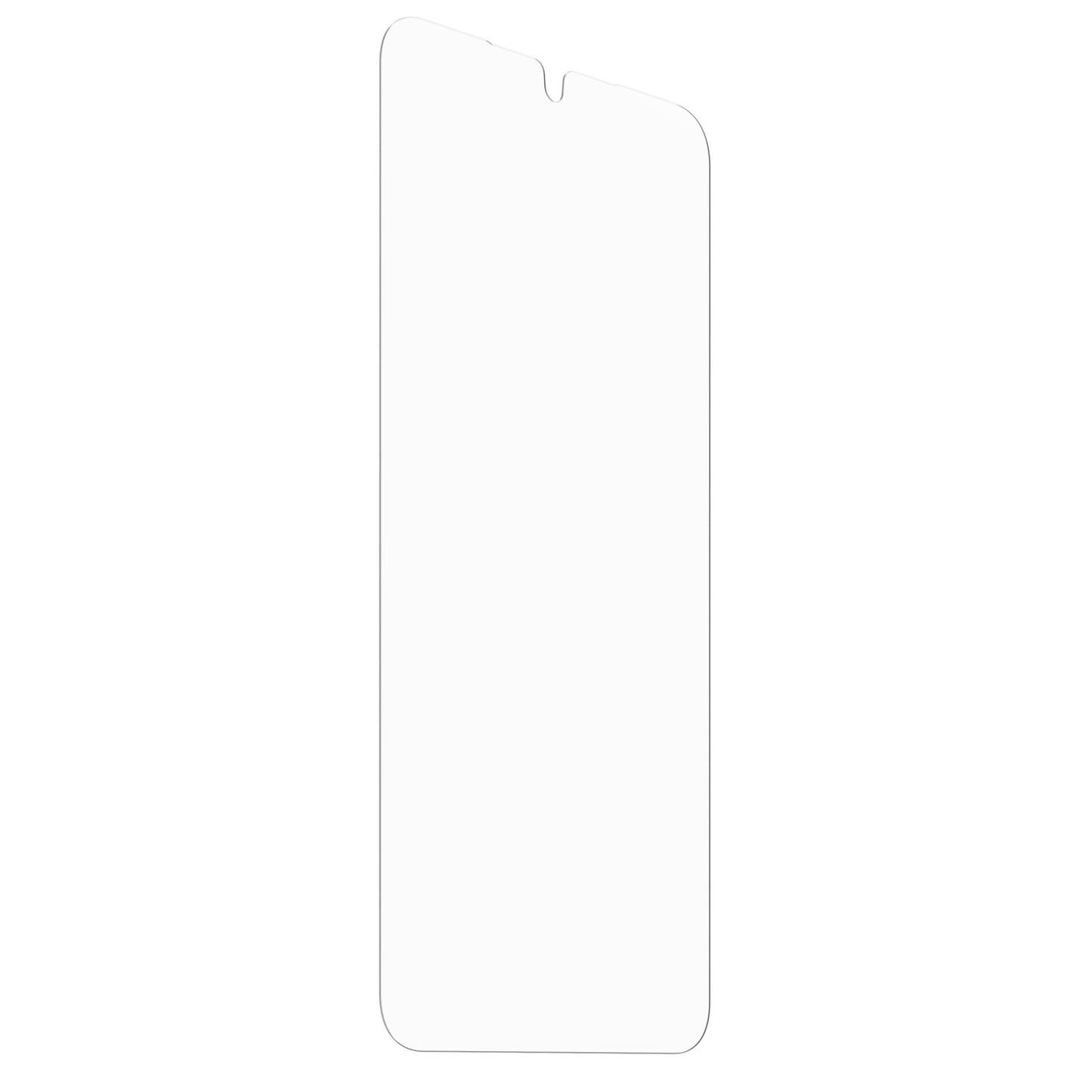 Otterbox Premium Glas skærmbeskyttelse til Samsung S25 Plus, rektangulær, afrundede kanter, lille topnotch.