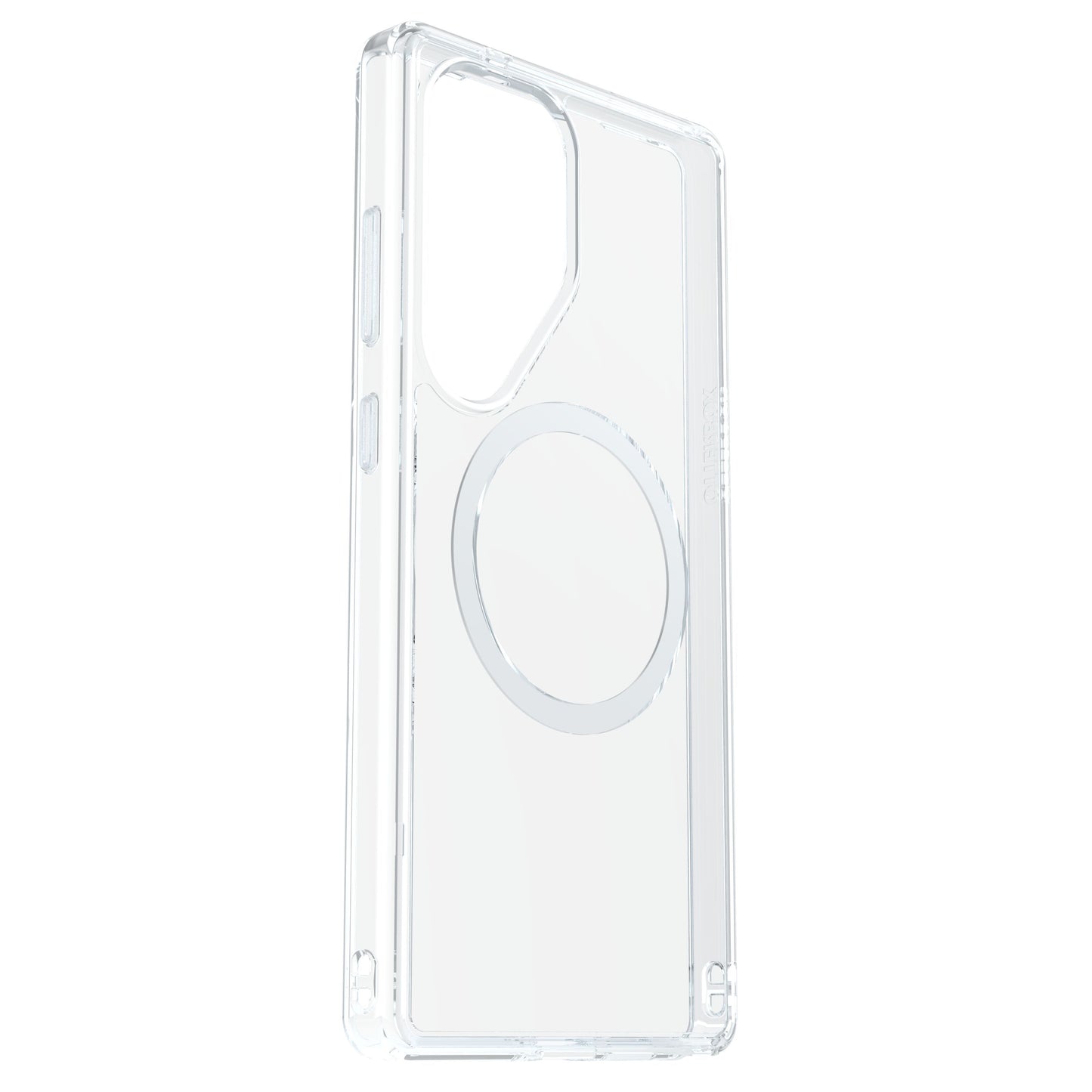Otterbox Symmetry cover til Galaxy S25 Ultra gennemsigtigt med cirkulær magnetring.