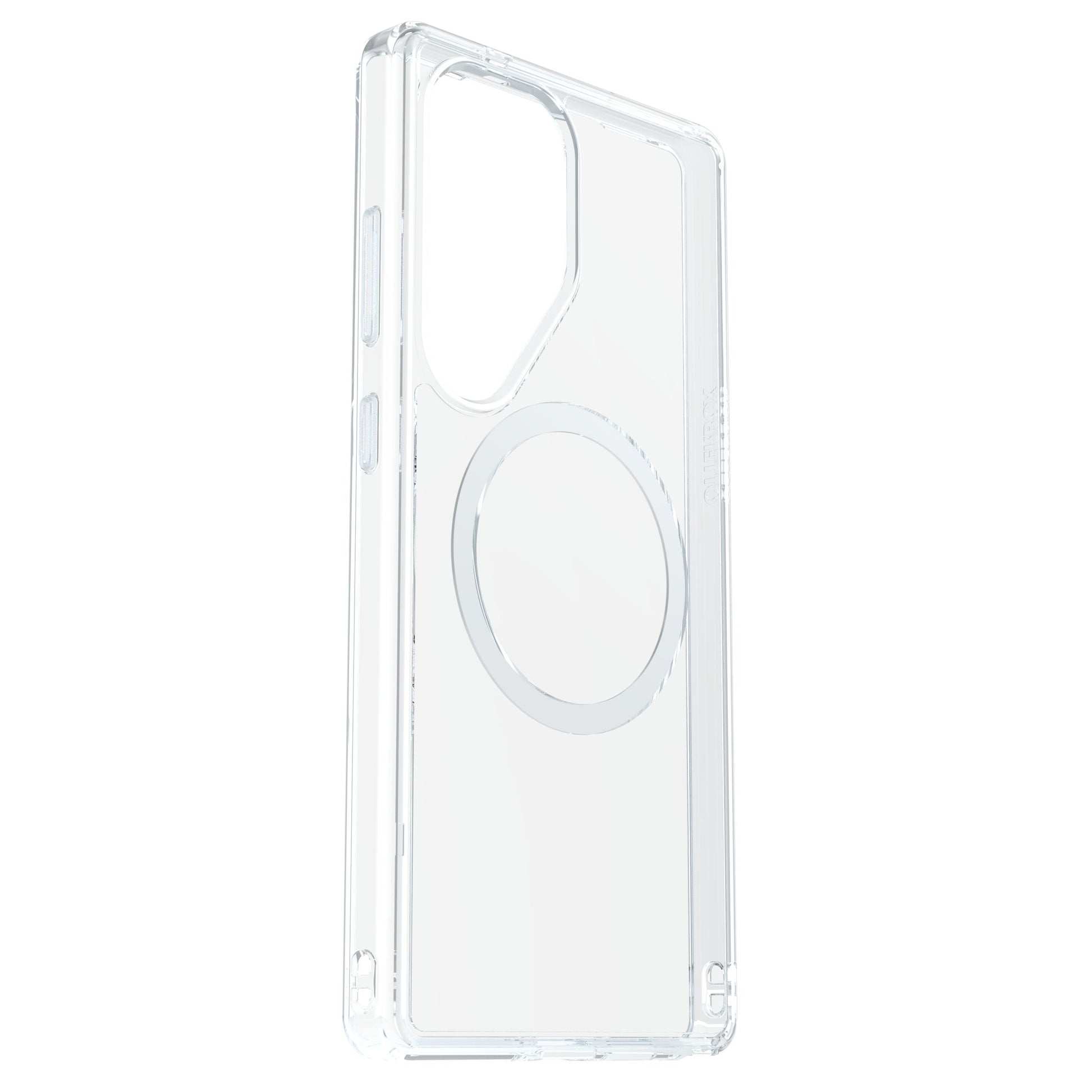 Otterbox Symmetry cover til Galaxy S25 Ultra gennemsigtigt med cirkulær magnetring.