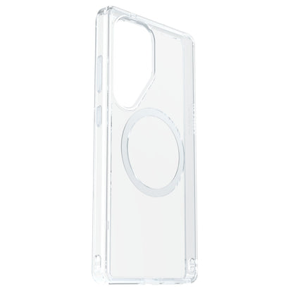 Otterbox Symmetry cover til Galaxy S25 Ultra gennemsigtigt med cirkulær magnetring.