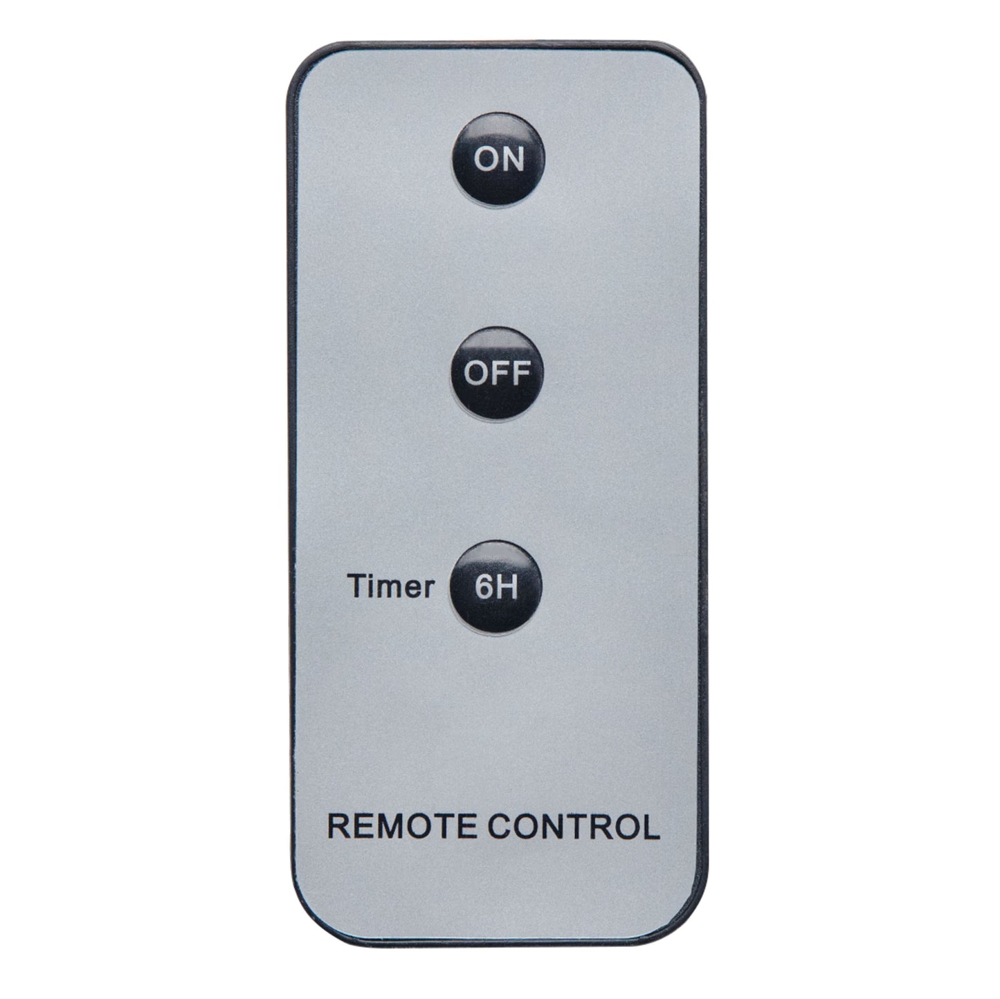 LED bloklys udendørs 2-pak med grå, rektangulær fjernbetjening, ON/OFF/Timer 6H knapper, "REMOTE CONTROL"-tekst.