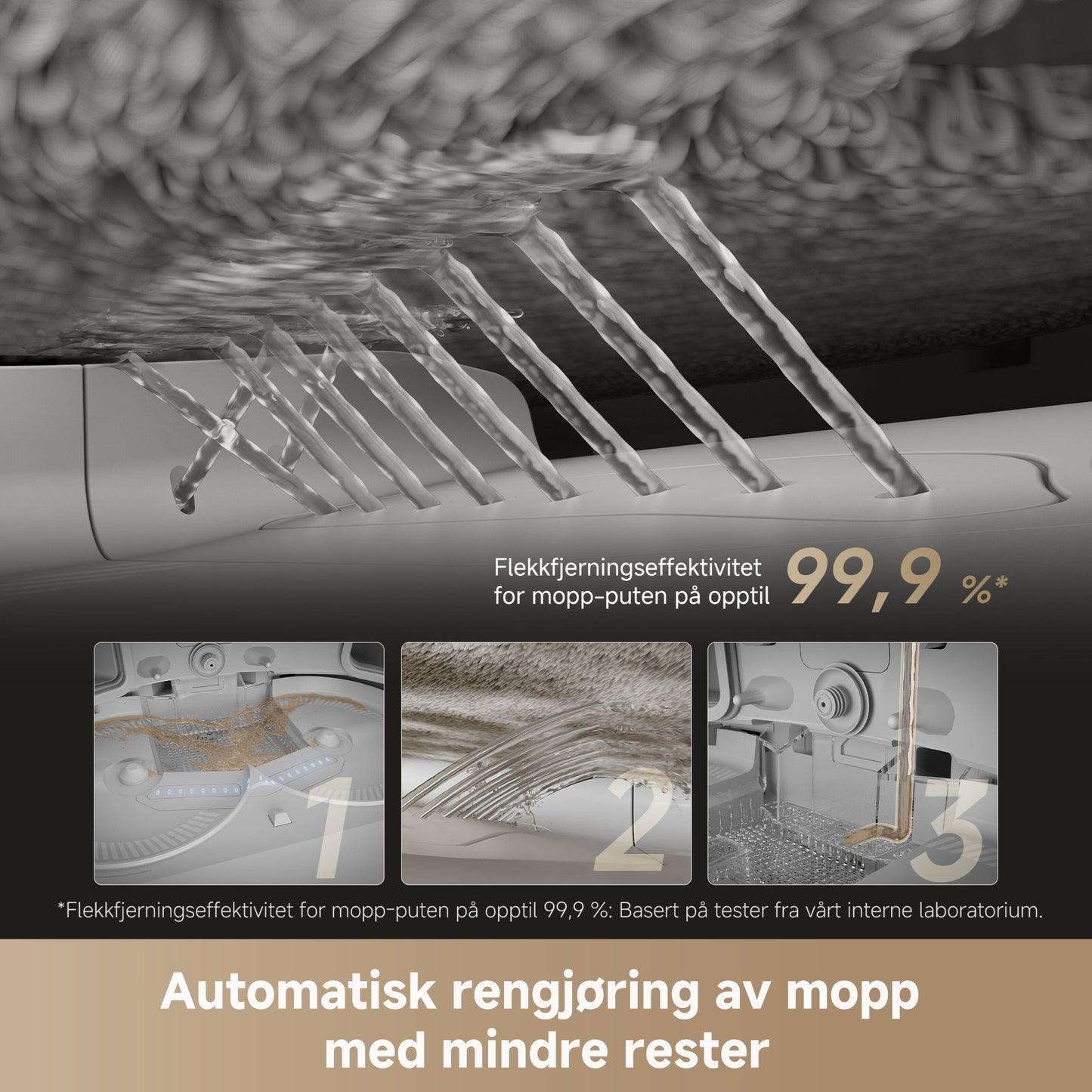 Dreame X50 Ultra robotstøvsuger hvid, moppe auto-renses med spray, paneler viser rengøringsfaser, 99,9 pletfjernelse, 20000 Pa.