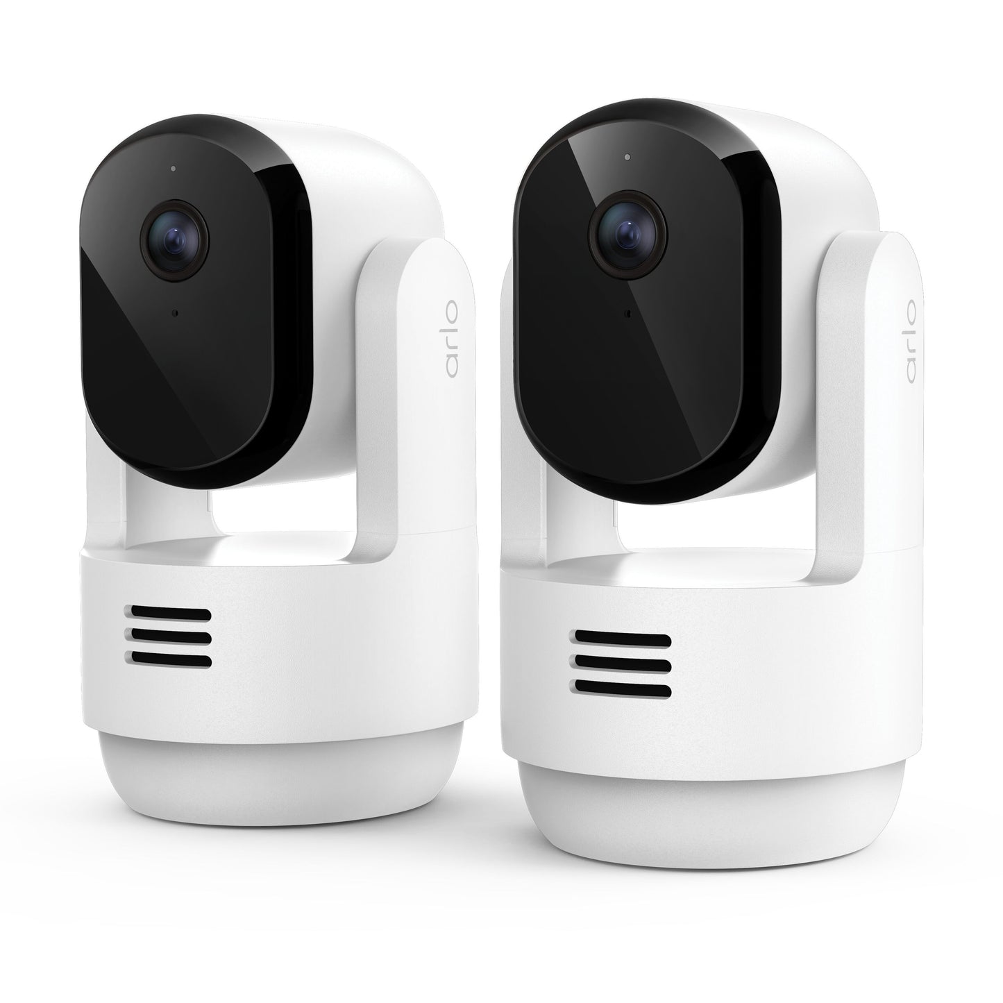 Arlo Essential 3 HD PTZ indendørs overvågningskamera, hvid, trådløs Wi-Fi, drejefod, 2-pak.