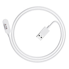 ZTE opladningskabel til K2/K2 Pro, hvid, USB-A stik og magnetisk dock med to kobberstifter.