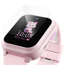 ZTE Watch K2/K2 Pro lyserød smartwatch med skærmbeskyttelse, klokkeslæt 10:08, dato 06/01, og kattemotiv på displayet.