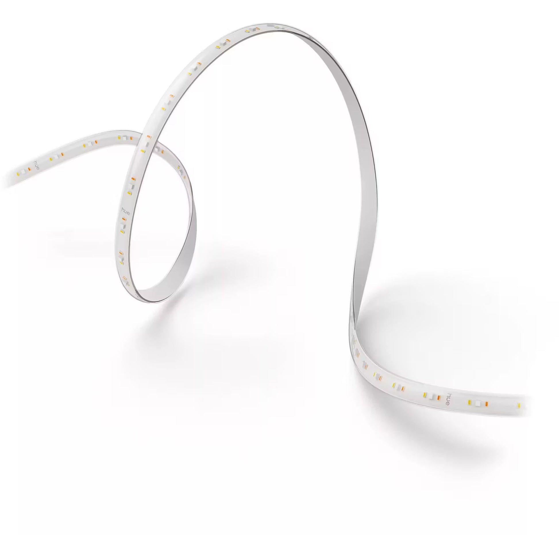 Philips Hue Flux LED-strip 3 m RGBW til indendørs brug, formet i buer, viser flere farver.
