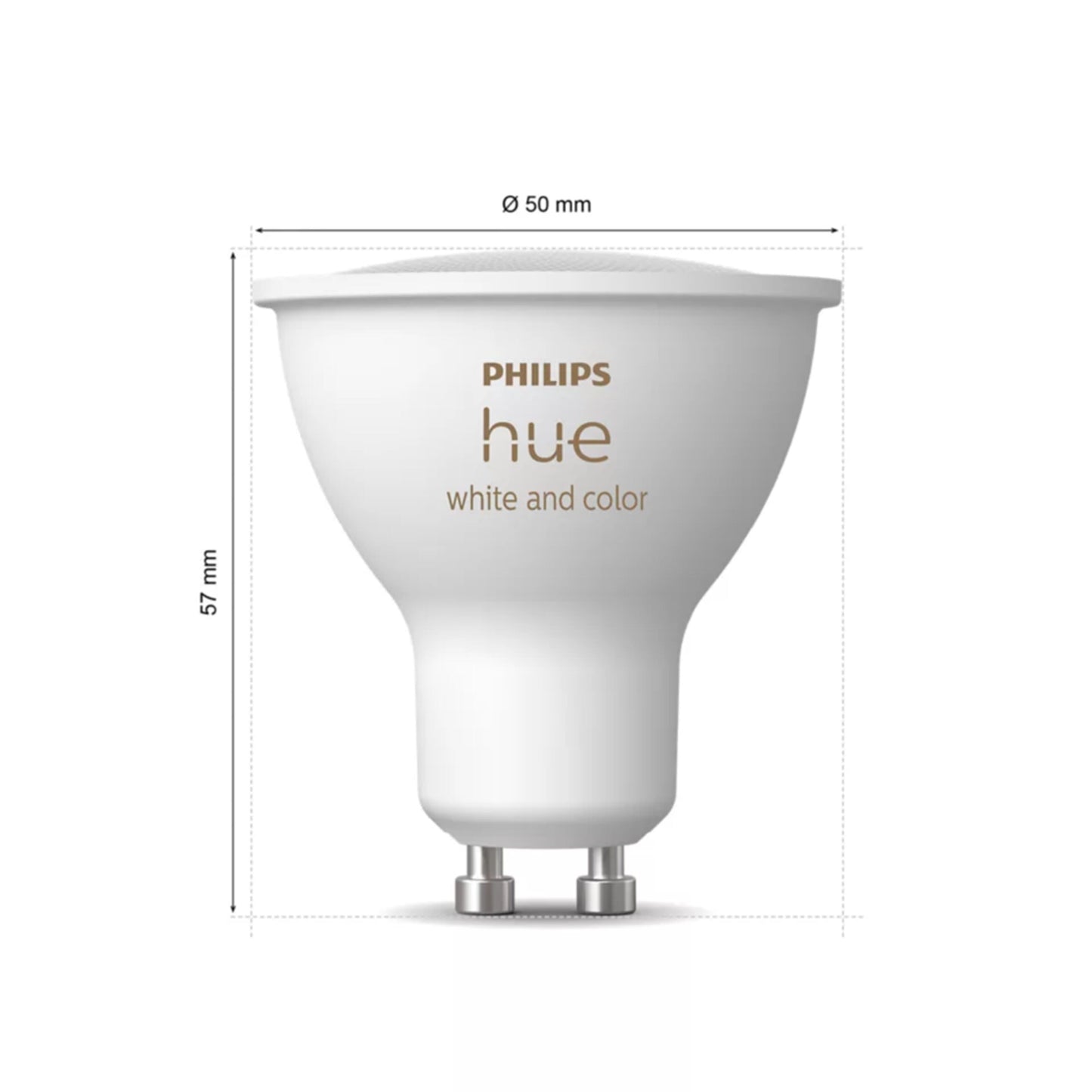 Philips Hue White  Color Ambiance GU10 startpakke med Bridge Pro, 1 GU10 pære 57x50 mm, kompatibel med Bridge Pro.