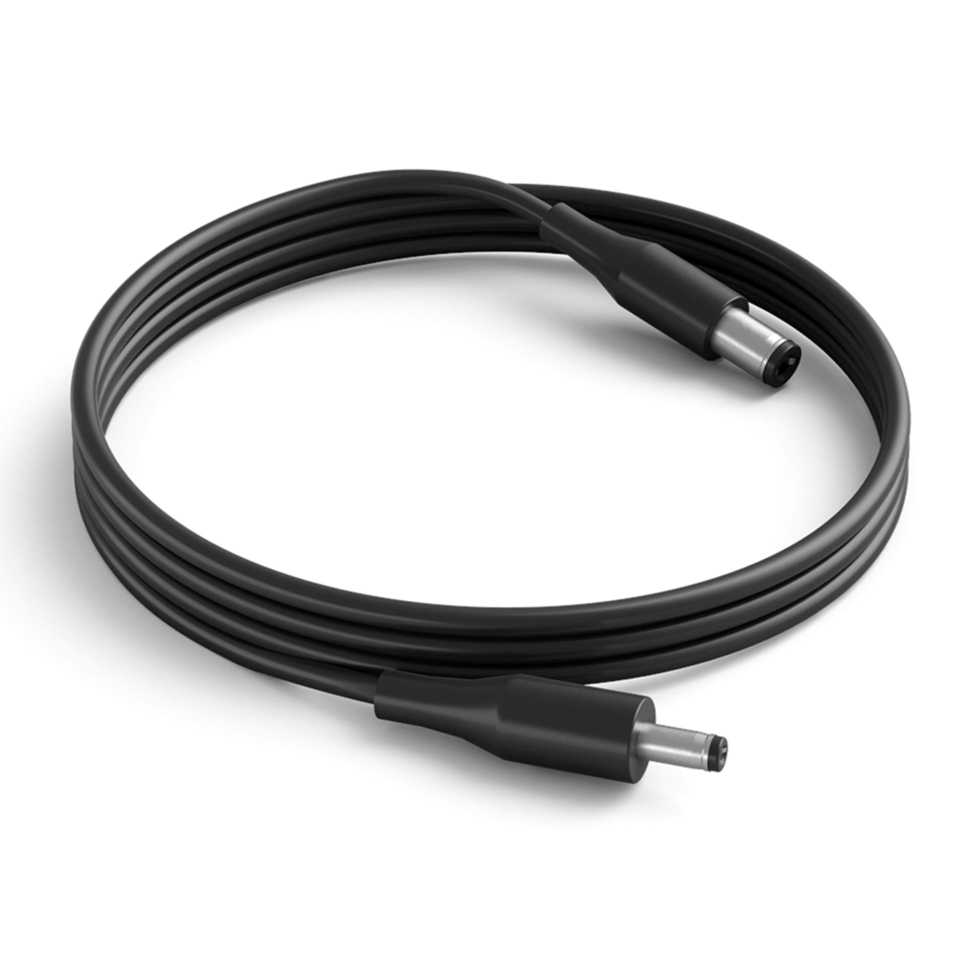 Sort DC strømkabel med cylinderstik i begge ender til smart belysningsboks eller Philips Hue Play HDMI Sync Box 8K Gen 2.