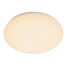 Philips Mauve LED loftlampe med bevægelsessensor 16 W rund hvid glat frostet overflade varm hvid belysning.